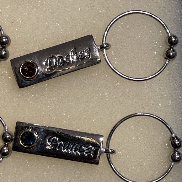 Liz Claiborne 6 Christmas Metal Wine Charms Santa's Reindeer NEW - Picture 5 of 7